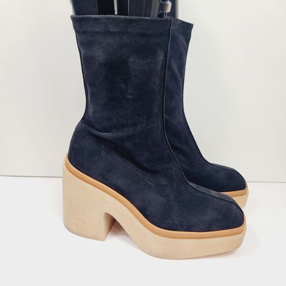 Free People Gigi BLACK Suede Ankle Boot Size 8 NEW - Picture 4 of 13